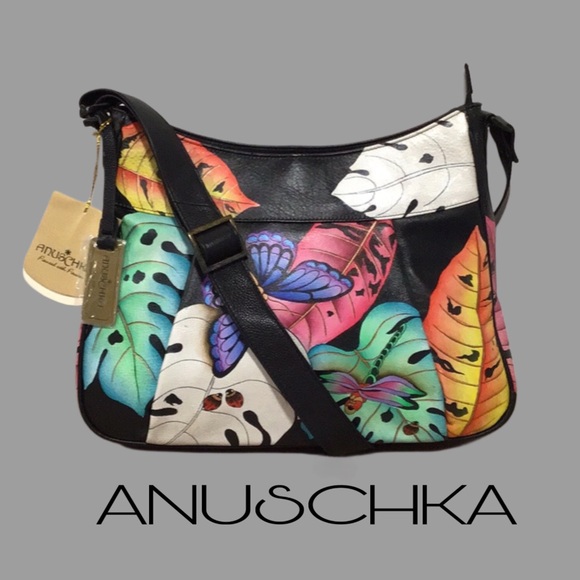 NEW ANUSCHKA Hand-Painted Shoulder Bag Eyeglass Pouch Small Pouch Dust Bag
